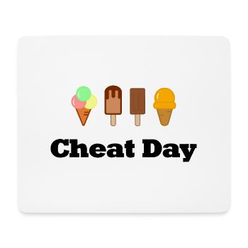 Cheat Day for Fitness Boys and Girls - Mouse Pad (horizontal) - white - Front