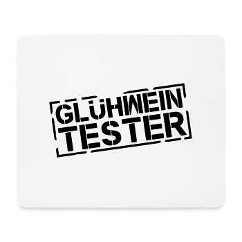 gluehwein_tester_di1 - Mousepad (Querformat) - Weiß - Vorne