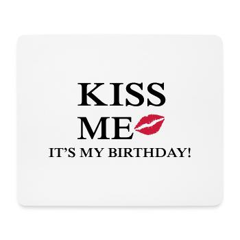 Birthday Kiss - Mousepad (Querformat) - Weiß - Vorne