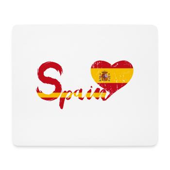 L'Espagne avec le coeur - Tapis de souris (format paysage) - blanc - Devant