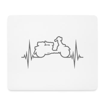 logo cool roller puls herzschlag frequenz clipart - Mousepad (Querformat) - Weiß - Vorne
