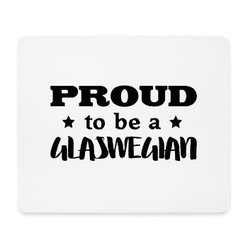 glaswegian proud to be - Mouse Pad (horizontal) - white - Front