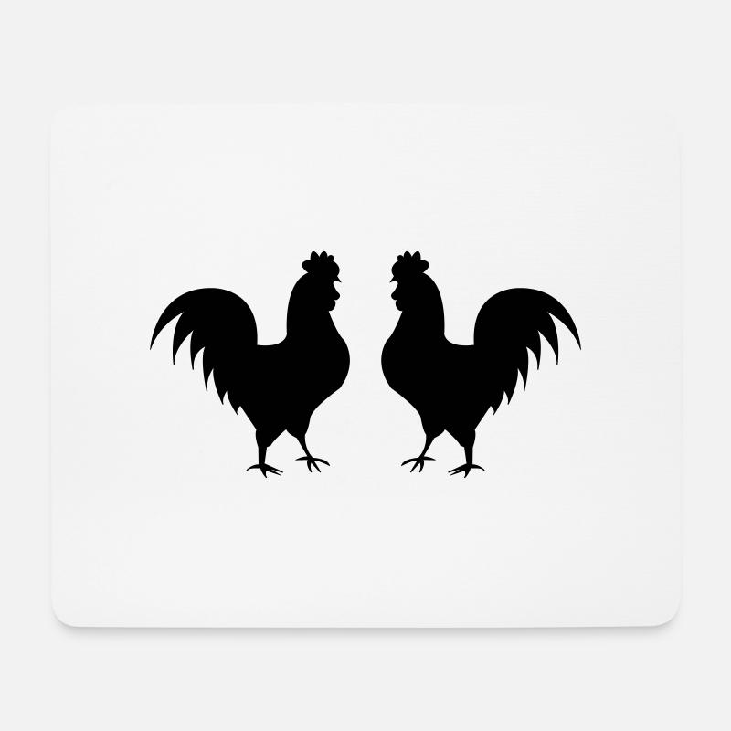 huehner - Mousepad (Querformat) - Weiß