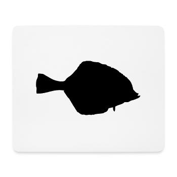 Flunder - Fisch - Fish - Mousepad (Querformat) - Weiß - Vorne