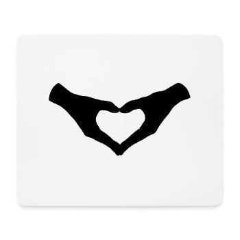 Herz Hände / Hand Heart 2 - Mousepad (Querformat) - Weiß - Vorne