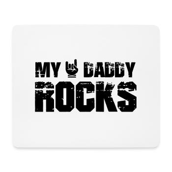 My Daddy Rocks - Mousepad (Querformat) - Weiß - Vorne