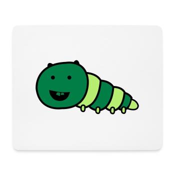 lustige_raupe - Mousepad (Querformat) - Weiß - Vorne