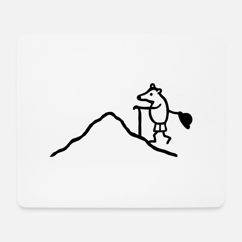 Maulwurf klettern - Mousepad (Querformat) - Weiß