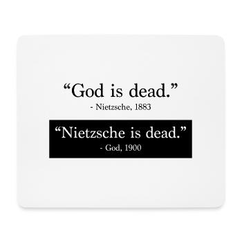 God is Dead - Nietzsche is dead - Mousepad (Querformat) - Weiß - Vorne
