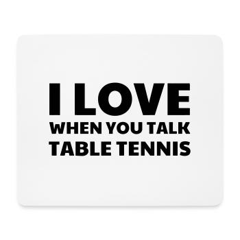 Table Tennis - Ping Pong - Sport - Racket - Ball - Mousepad (Querformat) - Weiß - Vorne