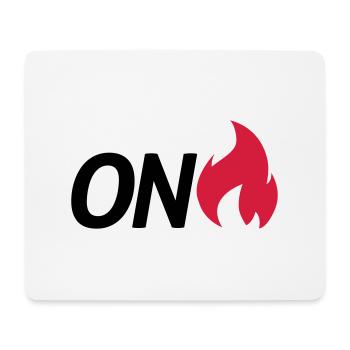 on fire - Mouse Pad (horizontal) - white - Front