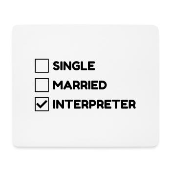 interprète / traducteur / traduction / Métier / - Tapis de souris (format paysage) - blanc - Devant