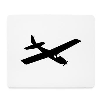 flugzeug - Mousepad (Querformat) - Weiß - Vorne
