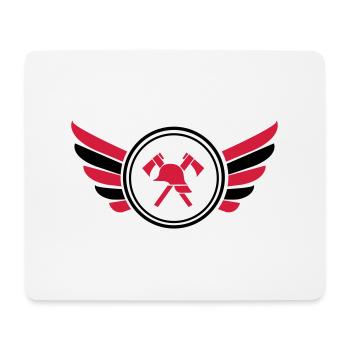 feuerwehr_wappen_02 - Mouse Pad (horizontal) - white - Front