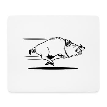 course de sanglier - Tapis de souris (format paysage) - blanc - Devant