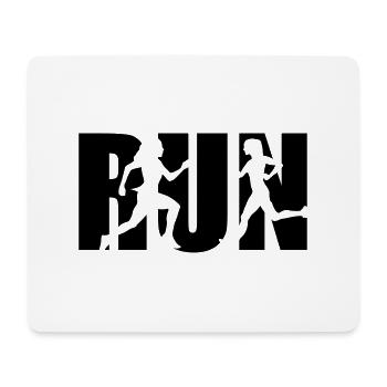 Running Woman, runner, run - Tapis de souris (format paysage) - blanc - Devant