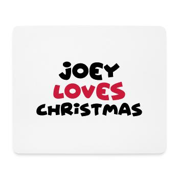 joey loves christmas xmas name - Mouse Pad (horizontal) - white - Front