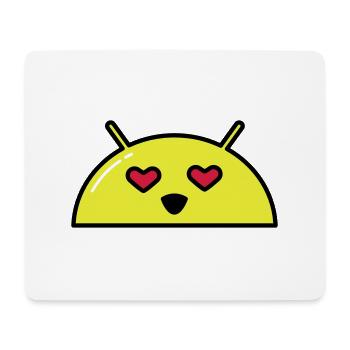 Love Alien Face Emoticon - Mouse Pad (horizontal) - white - Front