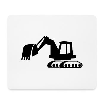 bagger_1 - Mousepad (Querformat) - Weiß - Vorne
