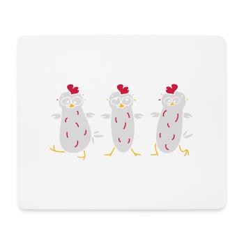 Crazy Chicken - Mouse Pad (horizontal) - white - Front