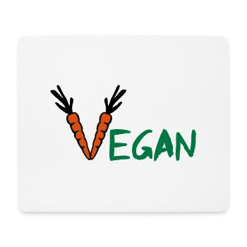 Vegan - Tapis de souris (format paysage) - blanc - Devant