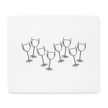 Wein glaeser sekt - Mousepad (Querformat) - Weiß - Vorne