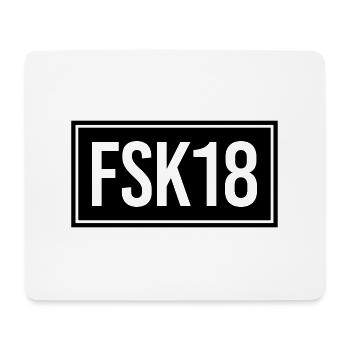 FSK18 - Mousepad (Querformat) - Weiß - Vorne