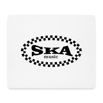 ska music checkered outline - Mouse Pad (horizontal) - white - Front