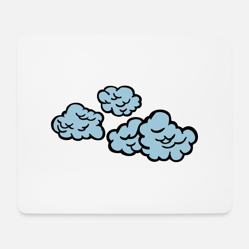 Wolken - Mousepad (Querformat) - Weiß