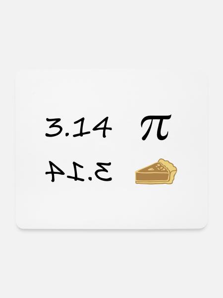 Pi - Pie - Mousepad (Querformat) - Weiß