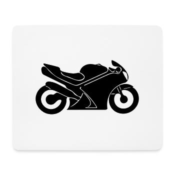 moto - Tapis de souris (format paysage) - blanc - Devant