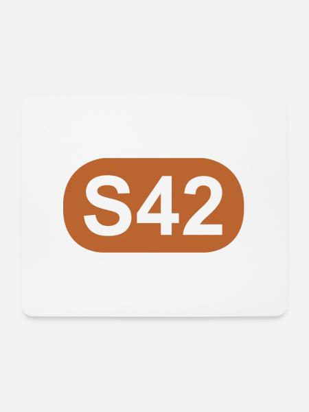 S-Bahn Berlin S42 - Mousepad (Querformat) - Weiß
