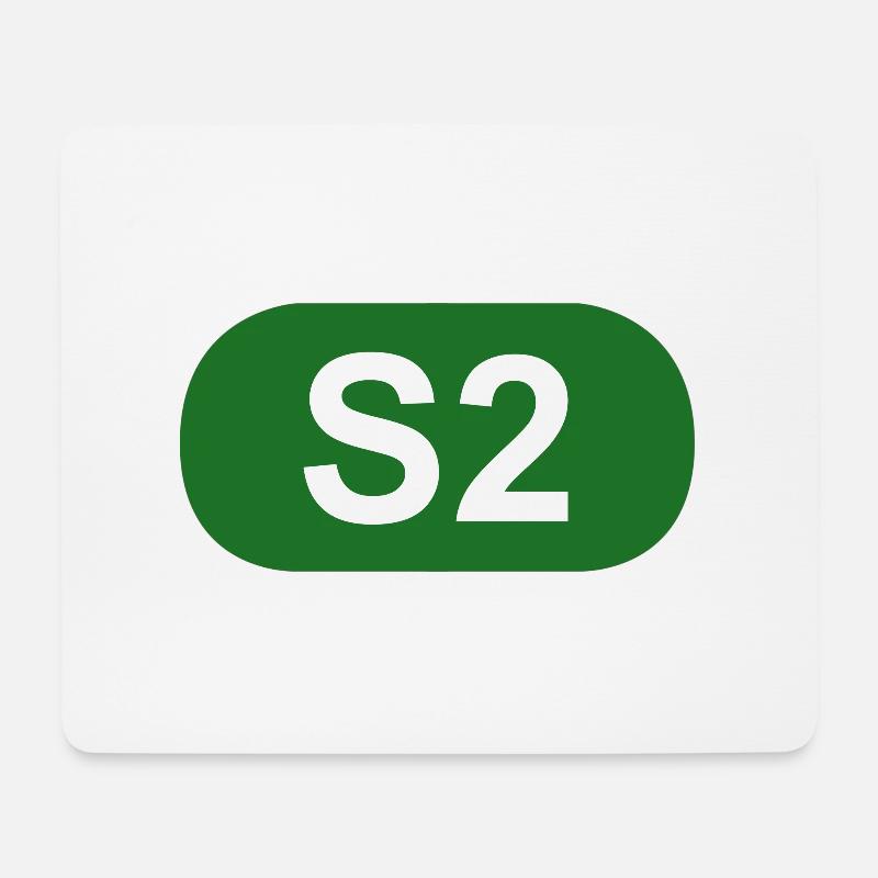 S-Bahn Berlin S2 - Mousepad (Querformat) - Weiß