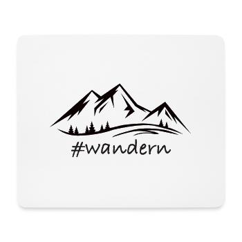 #wandern - Mousepad (Querformat) - Weiß - Vorne