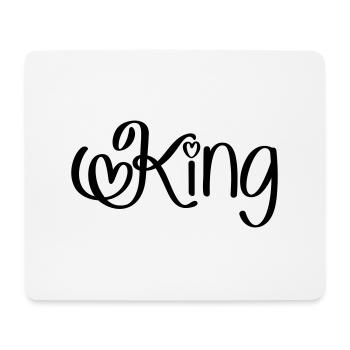 King avec coeur - Tapis de souris (format paysage) - blanc - Devant