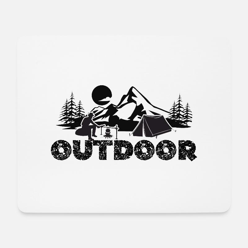 Outdoor Fans - Mousepad (Querformat) - Weiß