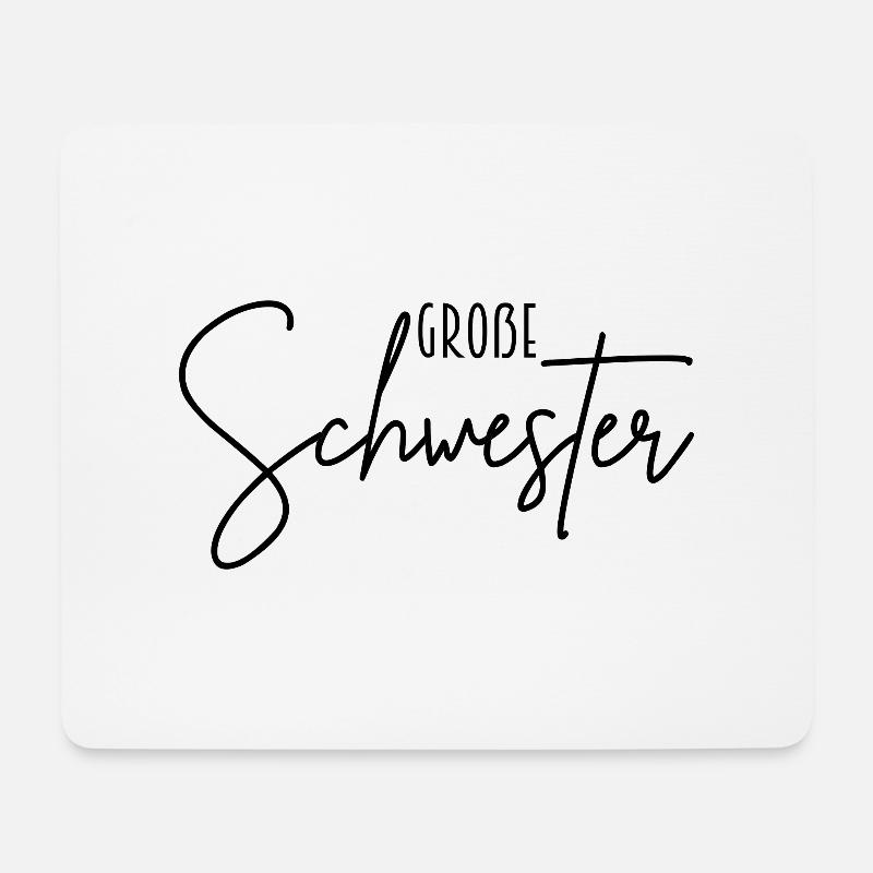 große Schwester - Mousepad (Querformat) - Weiß