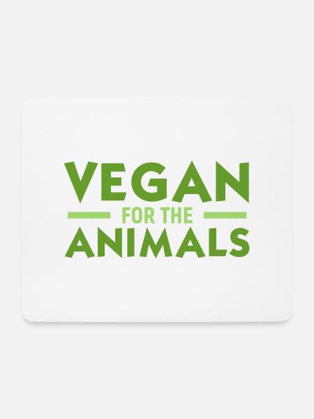 Vegan for Animals - Mouse Pad (horizontal) - white