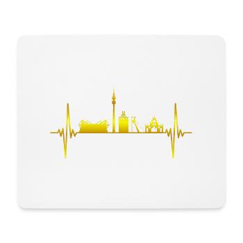 Dortmund Ruhrpott Skyline Heartbeat - Mouse Pad (horizontal) - white - Front