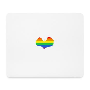 Rainbow Heart LGBT LGBTQ Flag Gay Pride - Mouse Pad (horizontal) - white - Front