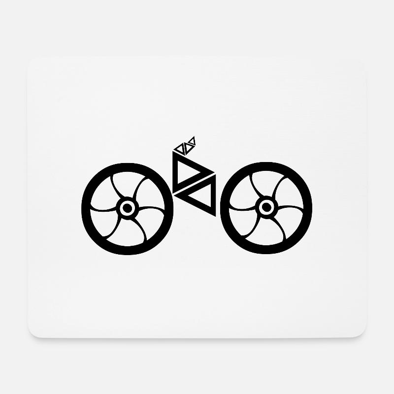 Radfahren - Mousepad (Querformat) - Weiß