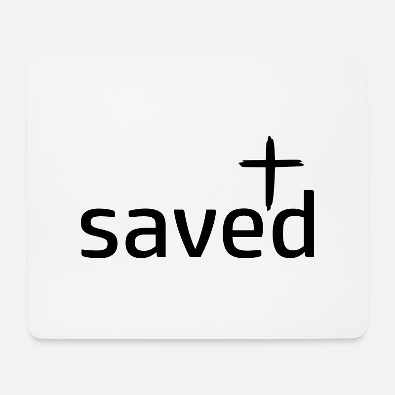 saved gerettet by csDesign - Mousepad (Querformat) - Weiß
