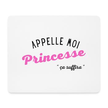 Appelle moi princesse ça suffira cadeau humour - Tapis de souris (format paysage) - blanc - Devant