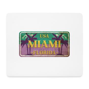 Miami Florida USA Amerika Sommer Palmen Schild - Mousepad (Querformat) - Weiß - Vorne