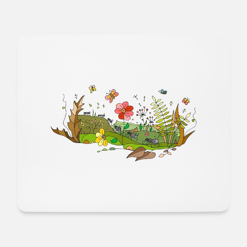 Wiese - Mousepad (Querformat) - Weiß