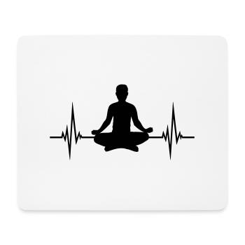 Heartbeat Yoga Position - Mouse Pad (horizontal) - white - Front