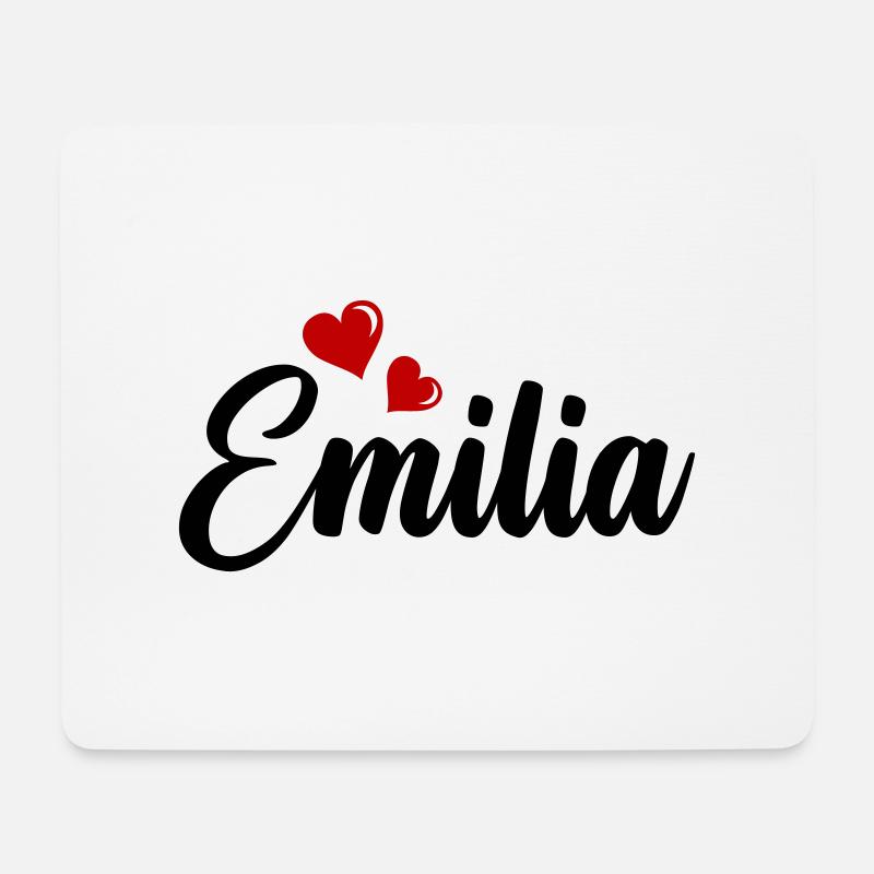 Emilia - Mousepad (Querformat) - Weiß