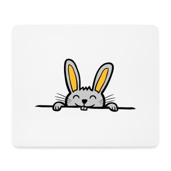 Häschen versteckt sich - Mousepad (Querformat) - Weiß - Vorne
