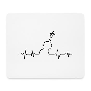 Heartbeat Violin - Mousepad (Querformat) - Weiß - Vorne