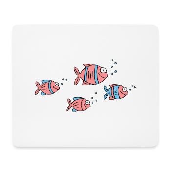 Poisson Cichlide Eau Mer Graffiti Dessin - Tapis de souris (format paysage) - blanc - Devant